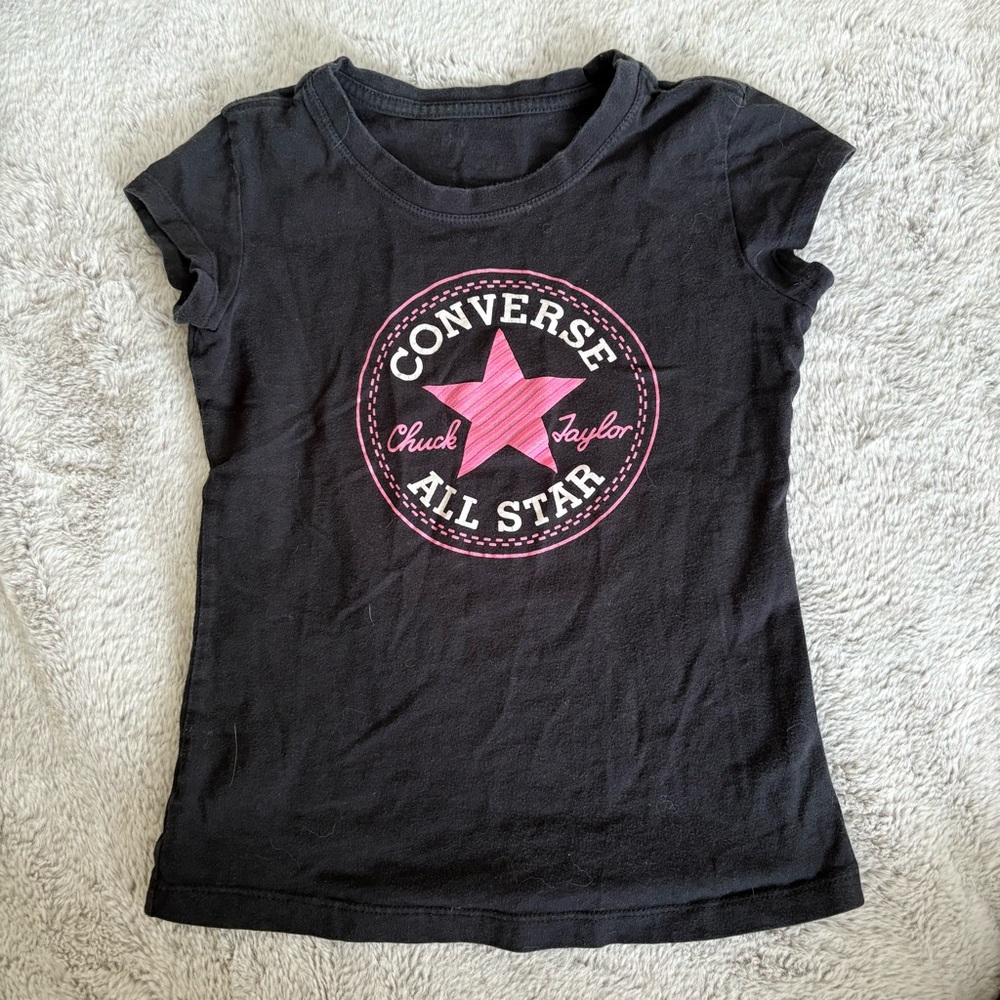 Converse Baby Tee with Pink Logo 🩷